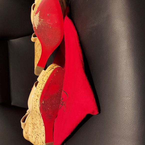 Christian Louboutin Patent Leather Cork Wedge 41 - Picture 2 of 5